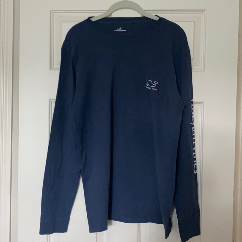 Vineyard Vines- long sleeve shirt Navy blue- large